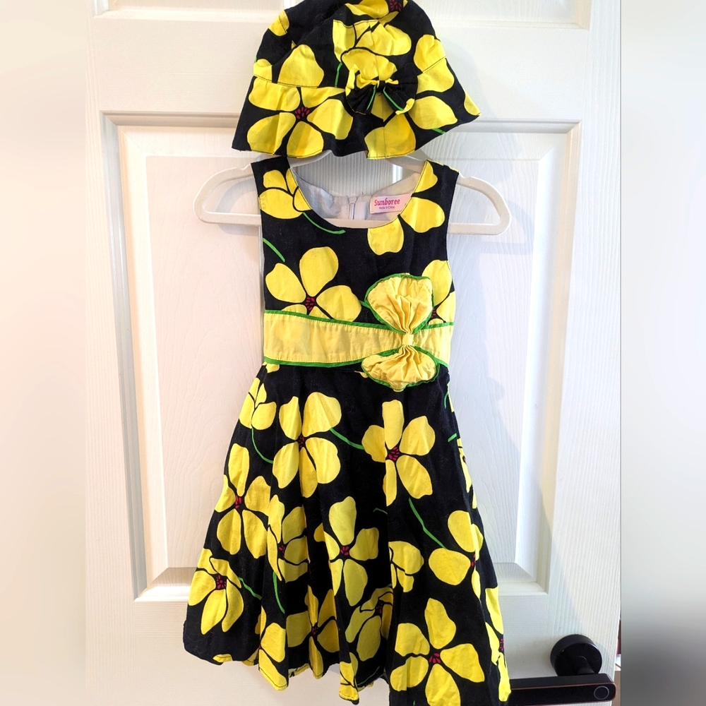 Sunboree Kids Floral Sundress with Matching Hat (4/5)